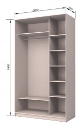 Шкаф-купе Хит-24-12-77 Орхидея Ясень шимо темный