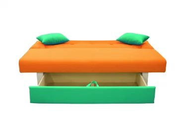 Диван с металлическими ножками MANGO 4 (2 категория) Оранжевый Зеленый