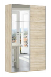 Шкаф-купе двухдверный Прайм 1600 ДСП/Зеркало Дуб сонома