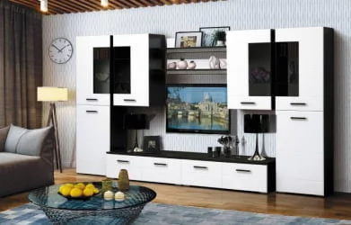 Набор мебели для гостиной Грация 1.2 МДФ глянец Венге/Красный