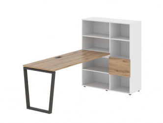 Рабочая станция EDIS EVRST 1117 Дуб Денвер светлый Мокко Белый