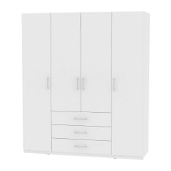 Шкаф распашный R-198х180х60-3(Белый)