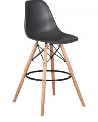 Стул барный ДОБРИН ДСВ БАР (ножки светлый бук, цвет темно-серый (ГР-04)) 2 шт / DOBRIN DSW BAR (GR-04))