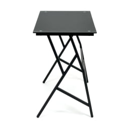 Стеклянный компьютерный стол GD-02 Black (черный)
