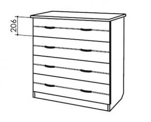 Комод Классик Ясень шимо темный/Ясень шимо светлый