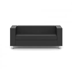 Черный диван Алекто трехместный EUROLINE-9100