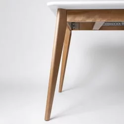 Стол обеденный Пегас Plus 120x75 Морилка Дуб золотой Эмаль белая