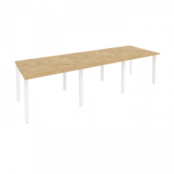 Стол переговорный (3 столешницы) ONIX O.MP-PRG-3.1 Тиквуд Светлый/Белый