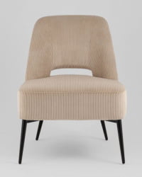 Кресло лаунж Бостон велюр рельефный бежевый