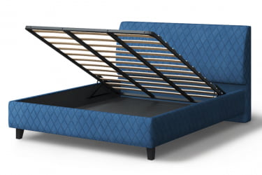 Кровать Хилтон, 2000 x 1800 мм, синий