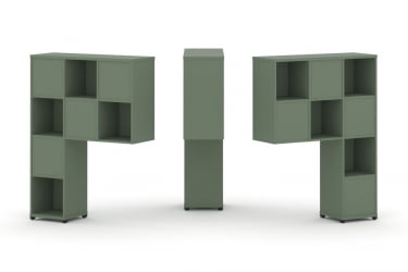 Надставка на стол высокая двухсторонняя + задняя стенка (8 шт.) CONCEPT CN.DNV-001 Кобо Черный металл