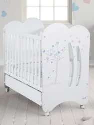 Кроватка для новорожденных Micuna Aura 120x60 White