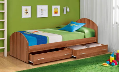 Кровать с ящиками на уголках №2 ЛДСП 900*1900 Дуб молочный