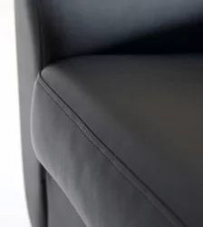 Черный диван Наполи Премиум Д2 Санторини 401 (черный) Категория 1