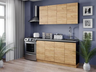 Шкаф кухонный 800 Шервуд ЛД 281.360.000.027 Черный Дуб золотой