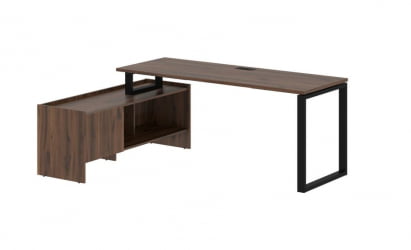 Стол с тумбой EDIS EQCT 19614 Дуб Денвер темный Черный