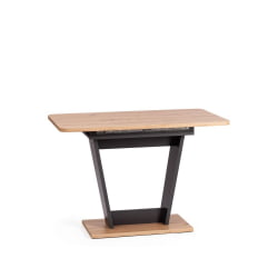 Обеденный стол FOX раздвижной ЛДСП, 68.6x110-145x75 см, Дуб артисан/Графит