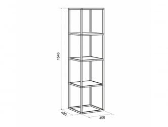 Стеллаж Лофт LMN-06 Черный муар-дуб сонома