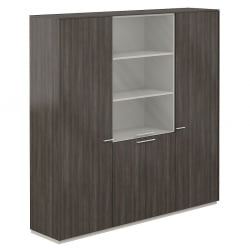 Шкаф высокий тройной с отделением для одежды Атлас НЗ-0303+НЗ-0341+НЗ-0303.БТ.БТ Бренсон Трюфель / Atlas NZ-0303+NZ-0341+NZ-0303.BT.BT