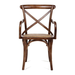 Стул с подлокотниками CROSS (mod.CB2008) дерево береза, 91х55х52см, Темный Орех (№5)