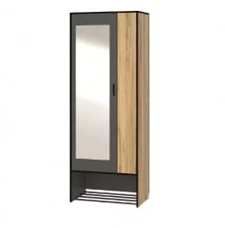 Шкаф двухстворчатый Ольга-Лофт 3.1 Дуб Крафт золотой Темно-серый