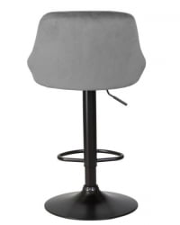 Стул барный DOBRIN LOGAN BLACK (серый велюр (MJ9-75)) 2 шт