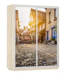 Шкаф-купе двухдверный Экспресс Дуо 1600х2400h Улица/Дуб сонома