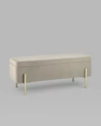Скамья Болейн gold велюр Бежевый