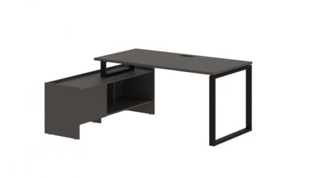 Стол с тумбой EDIS EQCT 17814 Мокко Черный