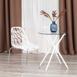 Стол PARNAVAZ (mod. 29) пластик/стекло, 60 x 60 x 70,5 см, White (белый) 11954