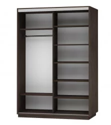 Шкаф-купе со стеклом Экспресс Дуо 1600х2200h Лондон/Венге