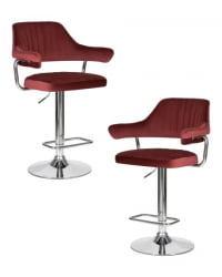 Стул барный DOBRIN CHARLY (винный велюр (MJ9-35)) 2 шт