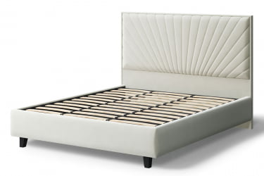 Кровать Леона, 2000x1600мм, серо-белый