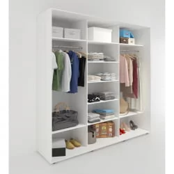 Шкаф-купе без зеркал Акцент-Вера ДР 1800х600 Выбеленное дерево