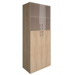 Шкаф книжный со стеклом без топа YALTA LT-ST 1.7	Снежная Патина