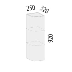 Шкаф кухонный торцевой закрытый (лев) Бостон 104.16