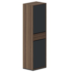 Шкаф высокий 1-секционный QUARTZ QZ.0302.BW.GF.R правый