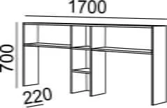 Надстройка стола двойного Остин Модуль №15 Ясень шимо светлый