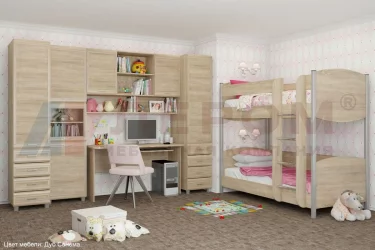 Кровать двухъярусная КР-123 СН Дуб сонома