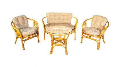 Комплект Багама с диваном, подушки светлые обычные