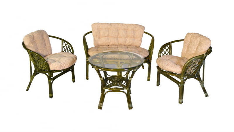 Комплект Багама с диваном, подушки светлые обычные