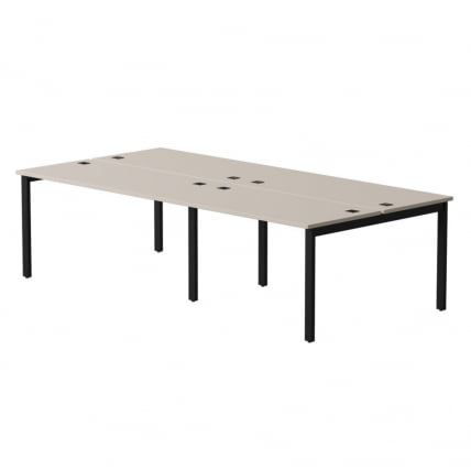 Бенч-система на 4 места на металлокаркасе, опоры 45 гр Everprof EVO 254S015 (2360) Кашемир Черный_0