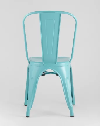 Стул TOLIX с высокой спинкой Голубой матовый_5
