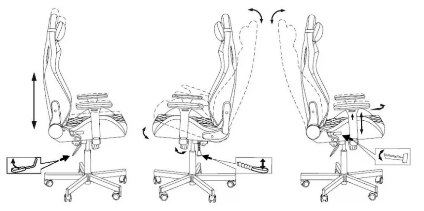 Геймерское кресло KNIGHT OUTRIDER Black-Orange_19