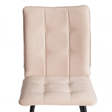 Стул обеденный Bari LT, велюр, бежевый/черный, 7, 41х55х89 см_5