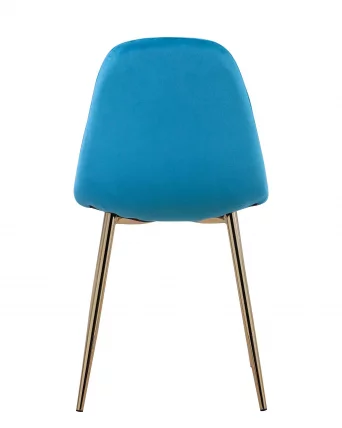 Стул Валенсия велюр золотые ножки Аквамарин_4