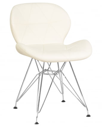 Стул обеденный DOBRIN BUTTERFLY CHROME Кремовый_0