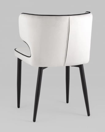 Стул Матео с кантом велюр Светло-серый_4