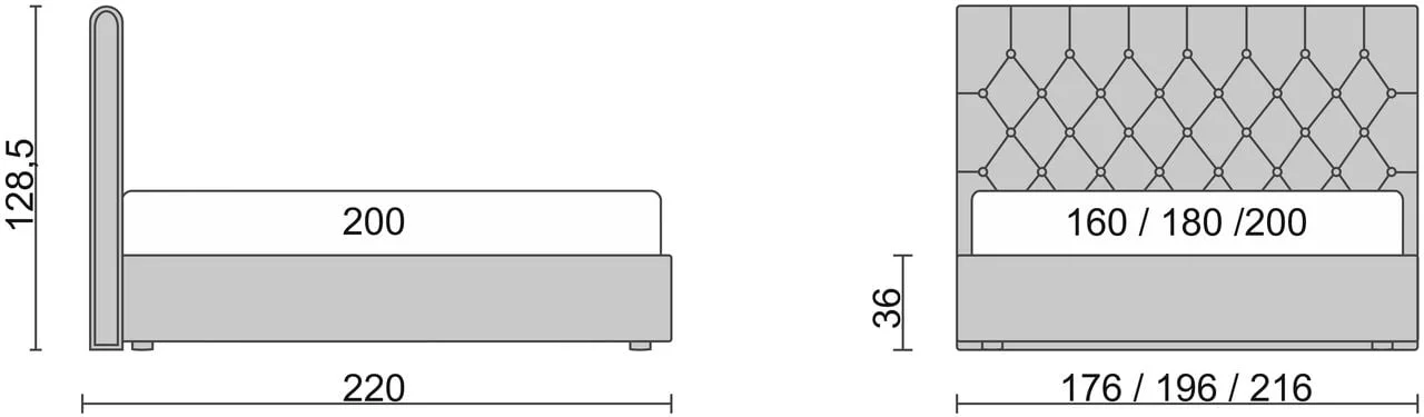 Кровать Beatrice Черный_68398_1