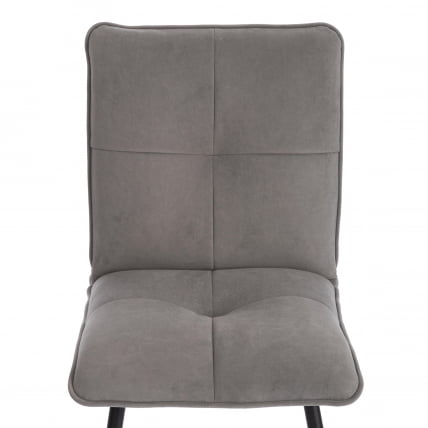 Стул обеденный Sweet флок , 46х55х88, серый/черный, 29_5